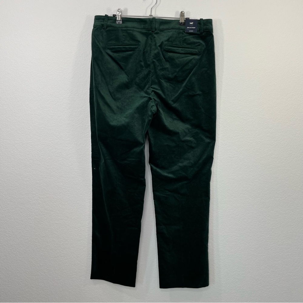 J.Crew NWT Velvet Kallie pant‎ Darkest Forest size 14 Tall - Picture 5 of 11